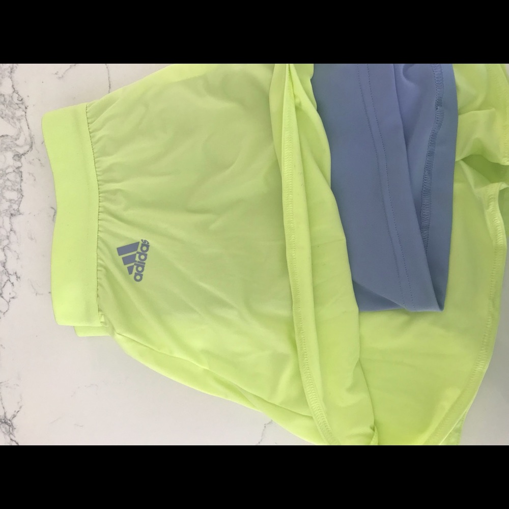 Adidas lime green tennis shorts